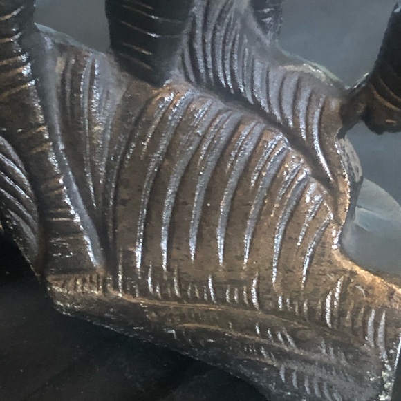 Zebra art deco bookends bronze over cast iron circa 1930, very good condition - Picture 3 of 8